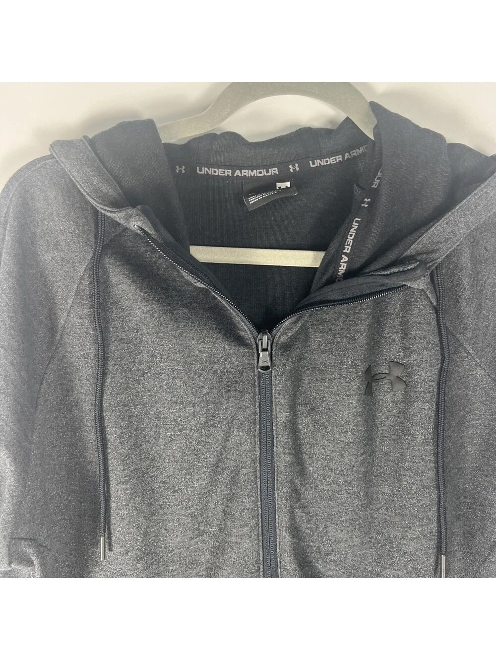 Under Armour Charcoal Zip-Up Sweater-Men's Large